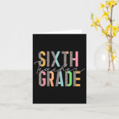 Leopard 6. Klasse Lehrer 6. Cl Back to School Karte (Gelbe Blume)