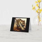 Leopard (6) Wildkatze Karte (Gelbe Blume)
