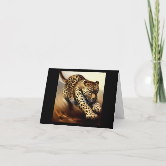 Leopard (6) Wildkatze Karte (Vorderseite)