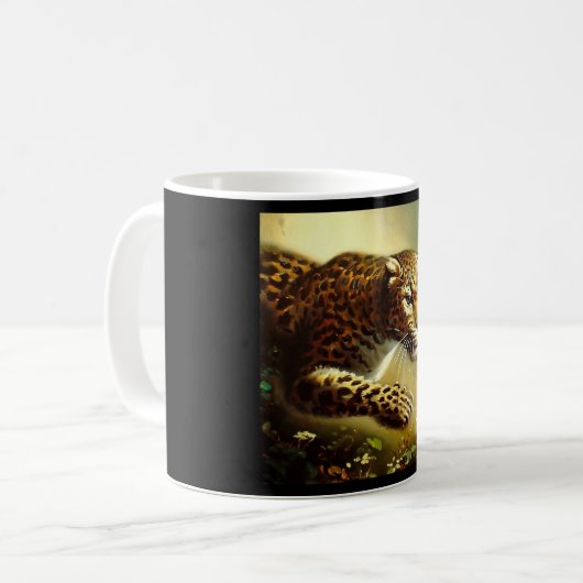 Leopard (7) Wildkatze Kaffeetasse (Vorderseite Links)