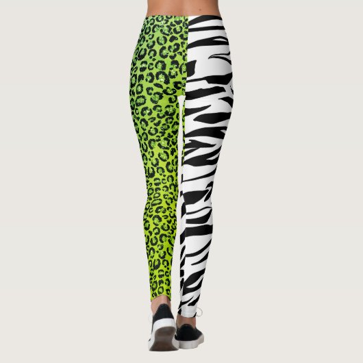 Leopard 80er Rock Tiger Zebra Streifen Spots Leggings (Rückseite)
