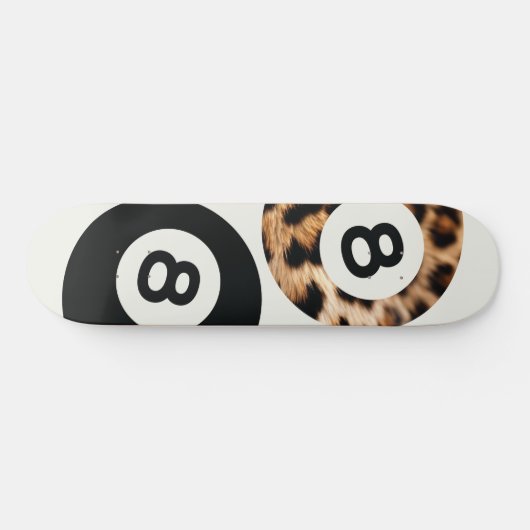 Leopard 8 Ball Chic Skateboard Wall Art (Horizontal)