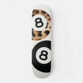 Leopard 8 Ball Chic Skateboard Wall Art (Vorderseite)