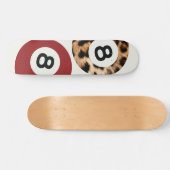 Leopard 8 Ball Chic Skateboard Wall Art (Horizontal)