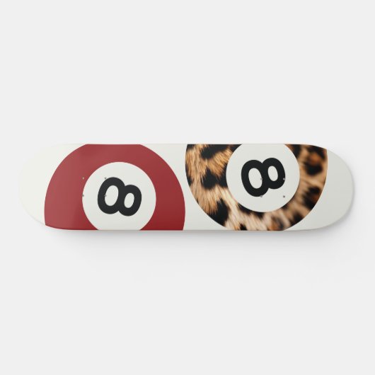 Leopard 8 Ball Chic Skateboard Wall Art (Horizontal)
