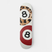 Leopard 8 Ball Chic Skateboard Wall Art (Vorderseite)