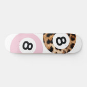 Leopard 8 Ball Chic Skateboard Wall Art (Horizontal)