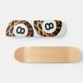 Leopard 8 Ball Chic Skateboard Wall Art (Horizontal)