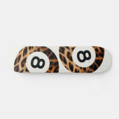 Leopard 8 Ball Chic Skateboard Wall Art (Horizontal)
