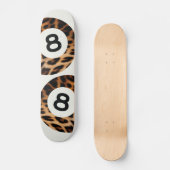 Leopard 8 Ball Chic Skateboard Wall Art (Vorderseite)