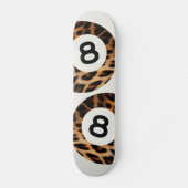 Leopard 8 Ball Chic Skateboard Wall Art (Vorderseite)