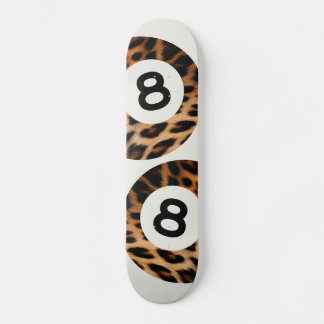 Leopard 8 Ball Chic Skateboard Wall Art