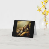 Leopard (9) Wildkatze Karte (Gelbe Blume)