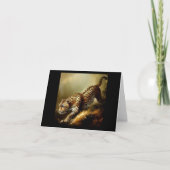 Leopard (9) Wildkatze Karte (Vorderseite)