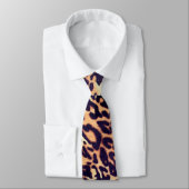 Leopard Abstract Print Tendy Schlips Krawatte (Gebunden)