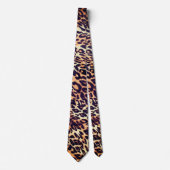 Leopard Abstract Print Tendy Schlips Krawatte (Vorderseite)
