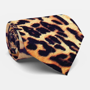 Leopard Abstract Print Tendy Schlips Krawatte