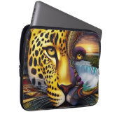 Leopard-Abstrakte Kunst Laptopschutzhülle (Vorne Rechts)