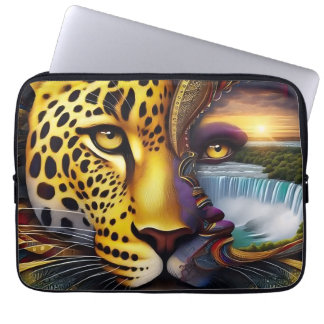 Leopard-Abstrakte Kunst Laptopschutzhülle