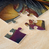 Leopard-Abstrakte Kunst Puzzle (Seite)