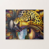Leopard-Abstrakte Kunst Puzzle (Horizontal)