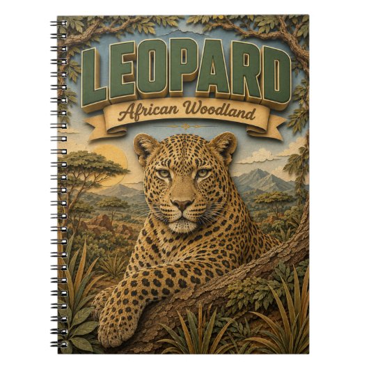 Leopard Afrikanisches Waldland POPCUT Notizblock (Vorderseite)
