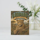 Leopard Afrikanisches Waldland POPCUT Postkarte (Stehend Vorderseite)