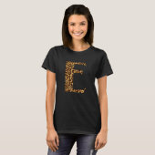 Leopard Alphabet E School Teachers Student Kinder T-Shirt (Vorne ganz)
