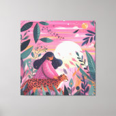 Leopard am Internationalen Frauentag Leinwanddruck (Vorderseite)