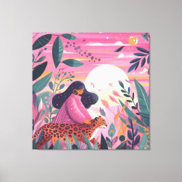 Leopard am Internationalen Frauentag Leinwanddruck