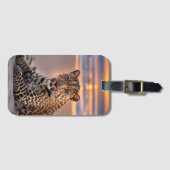 Leopard am Strand Gepäckanhänger (Vorderseite (Horizontal))