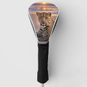 Leopard am Strand Golf Headcover (Vorderseite)