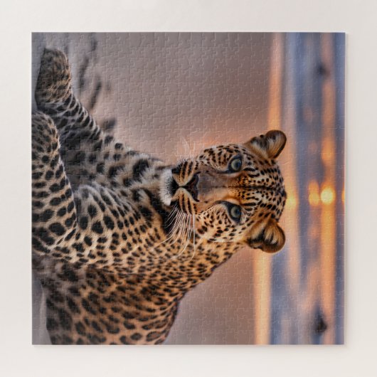 Leopard am Strand Puzzle (Horizontal)
