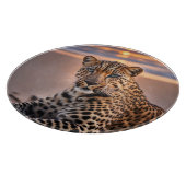 Leopard am Strand Schneidebrett (Ecke)
