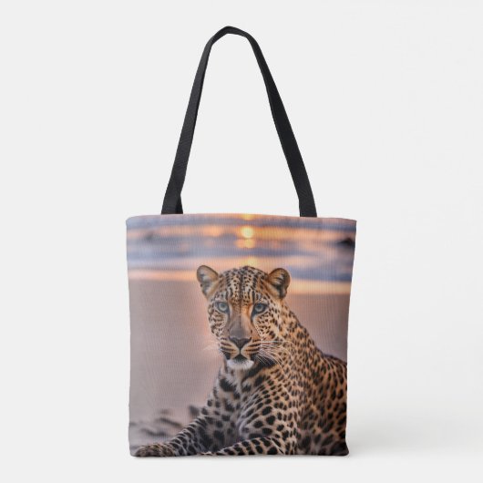Leopard am Strand Tasche (Rückseite)