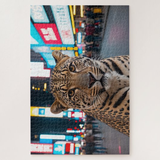 Leopard am Times Square Puzzle (Vertikal)