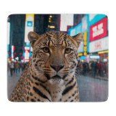 Leopard am Times Square Schneidebrett (Vorderseite)
