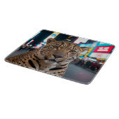 Leopard am Times Square Schneidebrett (Ecke)