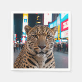 Leopard am Times Square Serviette (Vorderseite)