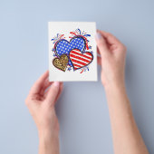 Leopard American Flag Herz 4. Juli USA Flyer (Gruppe)
