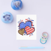 Leopard American Flag Herz 4. Juli USA Flyer (Einzeln)