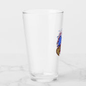 Leopard American Flag Herz 4. Juli USA Glas (Rechts)