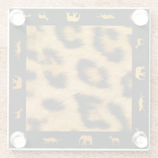 Leopard an der afrikanischen Grenze - Untersetzer (Rückseite)