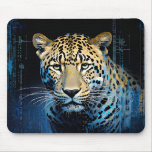 Leopard Animal Art Deco Paint Mosaic Mousepad