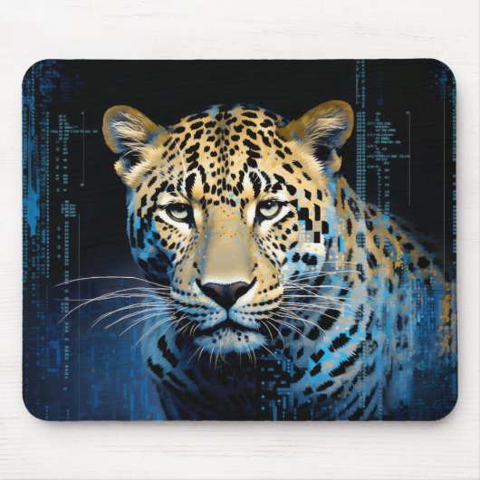 Leopard Animal Art Deco Paint Mosaic Mousepad (Vorne)