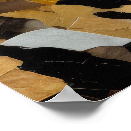 Leopard Animal Art Deco Paint Mosaic Poster (Ecke)