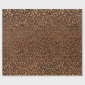 Leopard Animal Bronze Gold Black Honey African Lux Geschenkpapier (Flach)