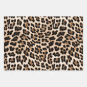 Leopard Animal Gold Girl Pink Glitzy Glitzer Geschenkpapier Set (Vorderseite 3)