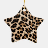 Leopard Animal Gold Girl Pink Glitzy Glitzer Keramik Ornament (Hinten)
