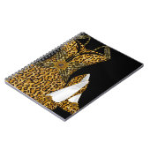 Leopard Animal High Heel Shoes Dress Notizblock (Linke Seite)